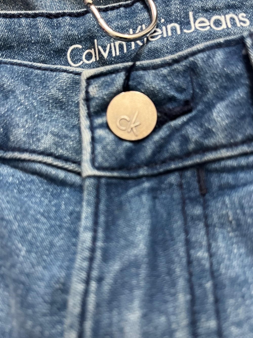 Calvin Klein Jeans Women's Faded Blue Denim Bermuda Shorts - Picture 6 of 6